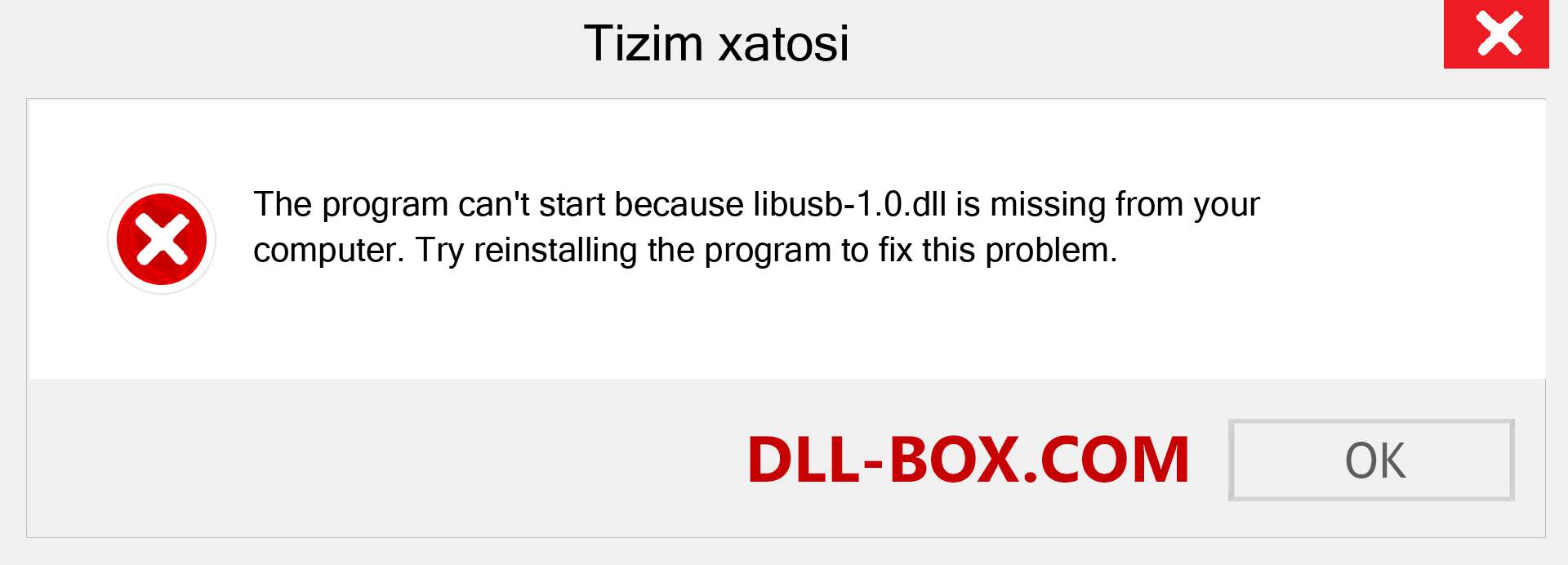 libusb-1.0.dll fayli yo'qolganmi?. Windows 7, 8, 10 uchun yuklab olish - Windowsda libusb-1.0 dll etishmayotgan xatoni tuzating, rasmlar, rasmlar